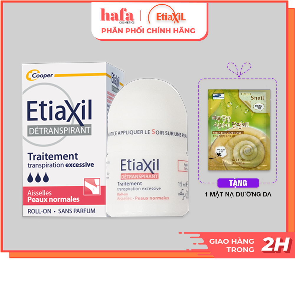 Lăn khử mùi Etiaxil Màu đỏ dành cho da thường 15ml + Tặng 1 Mặt Nạ Dưỡng da