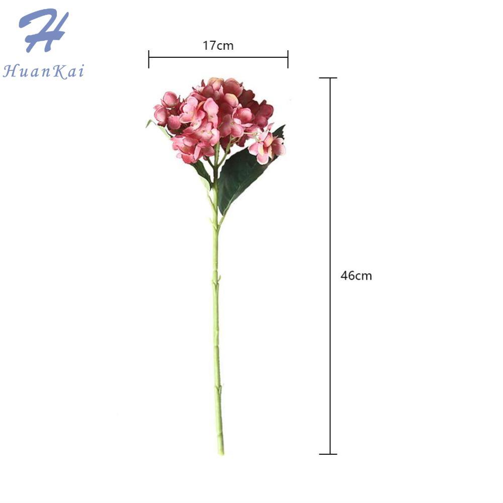 Simulation Hydrangea Artificial Flowers DIY Wedding Fake flower Wall Decoration Home Decoration Flower European style furniture living room decoration photography props Fake Flowers（1PC 46cm ））