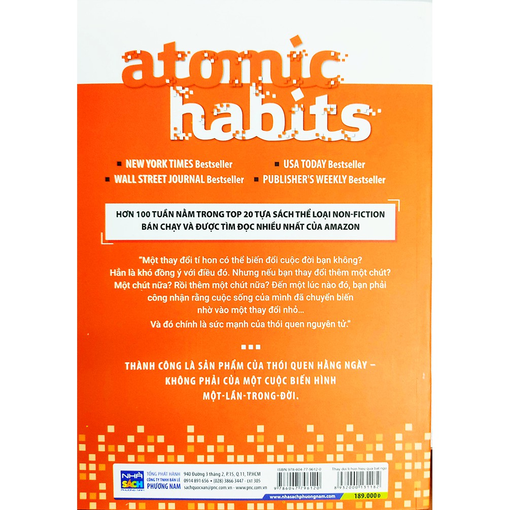 Atomic Habits - Thay Đổi Tí Hon Hiệu Quả Bất Ngờ