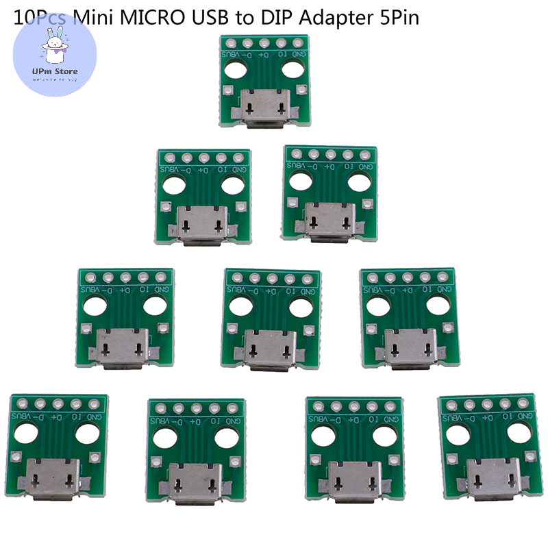 Upm 10 cái bộ chuyển đổi micro usb sang dip đầu nối cái 5 chân bảng chuyển đổi pcb