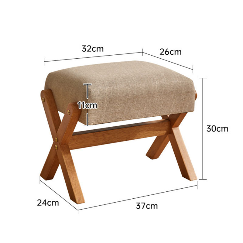 JNFA iayi solid wood soft package stool replacement shoe stool sofa cushion foot stool doorstep replacement shoe stool living room low stool wooden bench