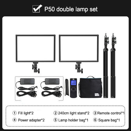 Đèn Chụp Ảnh P50 Đèn LED Lấp Đầy Đèn Chụp Ảnh Ngoài Trời Tiện Dụng Chuyên thumbnail
