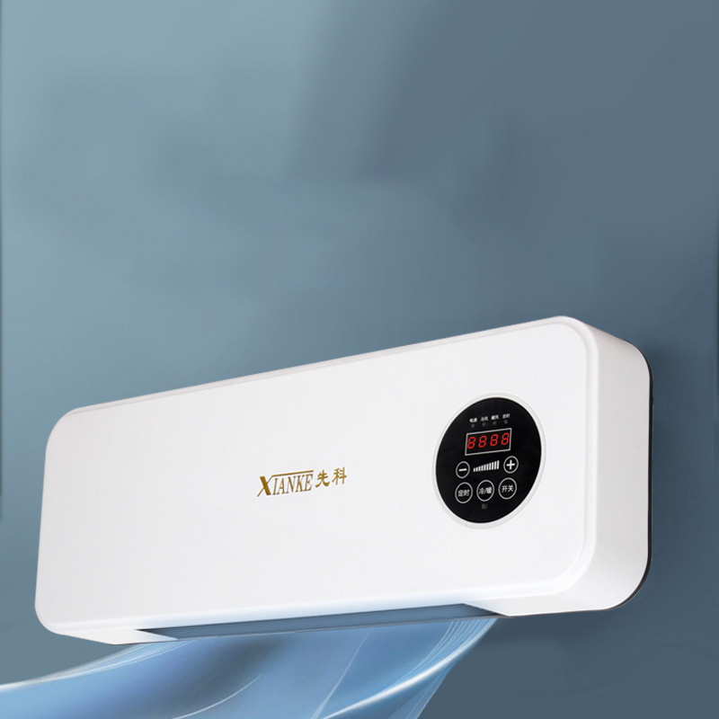 XiaoZhubangchu Household remote control wall-mounted heater, one-second hot and cold heating dual-use warm air wall-mounted mobile small air conditioner