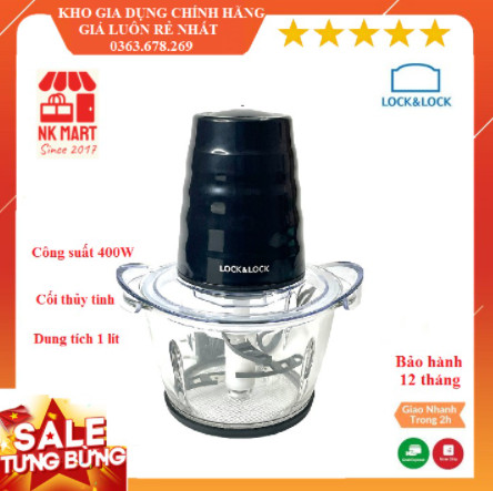 Máy xay thịt cối thủy tinh lock&lock ejm156blk