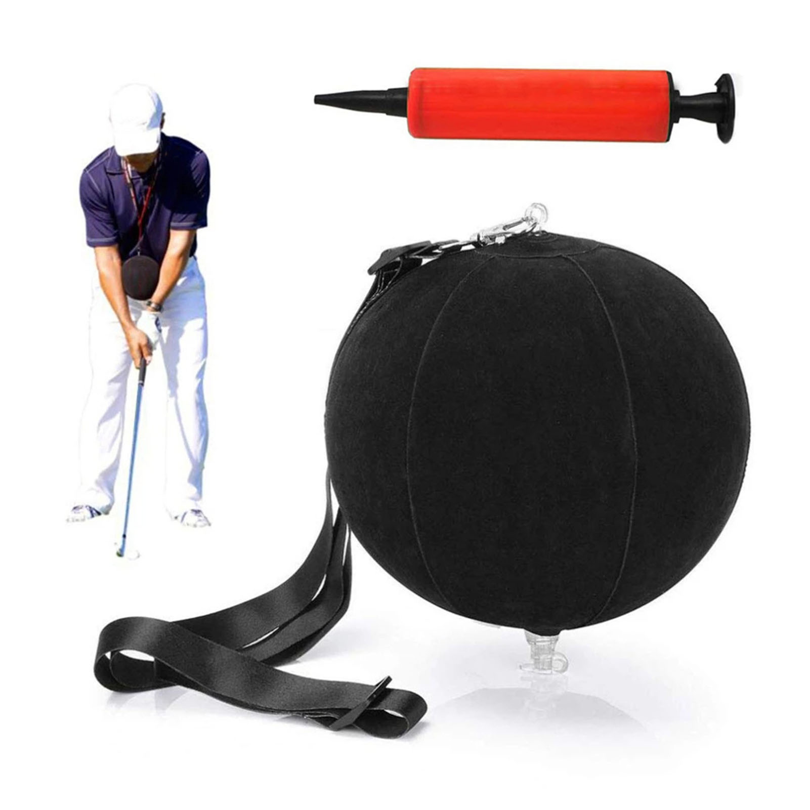 Golf Golf Training Inflatable Ball Improve Your Golf Swing with Inflatable Trainer Quick and Easy Posture Correction Practice Aid with Pump Perfect for Golfers of All Levels
