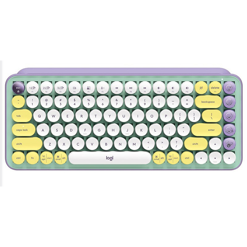 Applicable to Logitech POP KEYS wireless Bluetooth mechanical keyboard film girls cute ipad waterproof round button cover. 