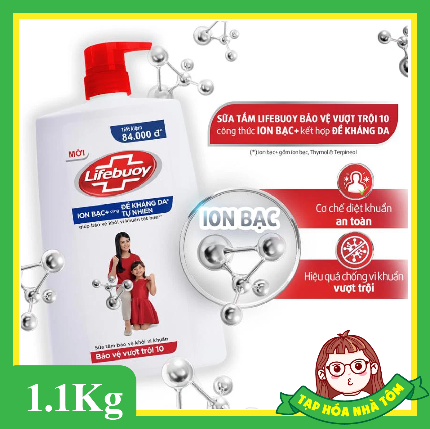 Sữa tắm Lifebuoy chai 1.1kg