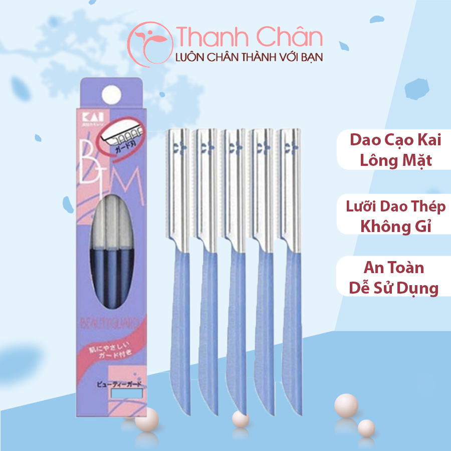 Dao cạo lông mặt Kai Beauty Guard (5 chiếc/gói)