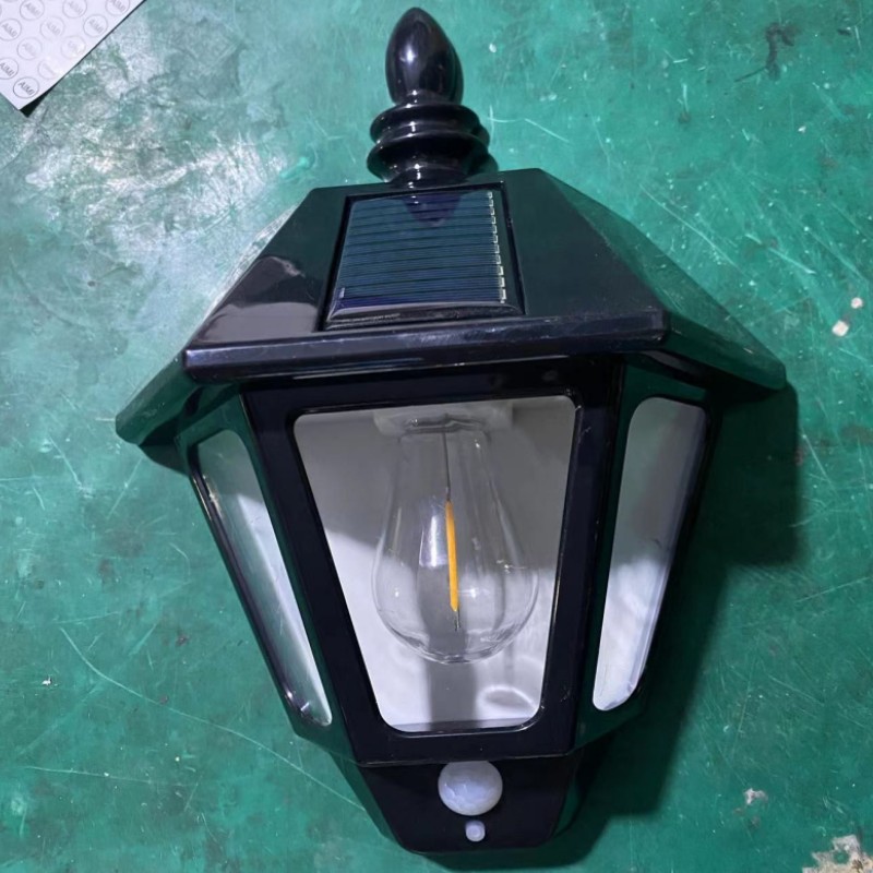 Solar wall lamp outdoor decoration garden courtyard home waterproof tungsten wall lamp human body induction wall lamp Outdoor light