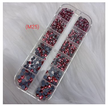 Khay đá chân keo trang trí móng nail mix 12 màu
