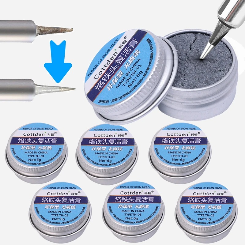3pcs Soldering Iron Tip Refresher Non-stick Tin Solder Cream Clean Paste for Oxide Head Resurrection Oxidative Activator