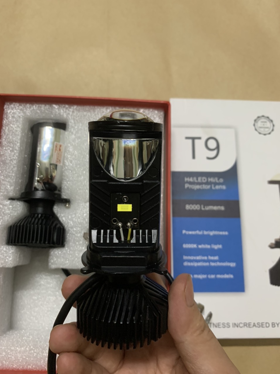 ĐÈN LED BI CẦU MINI T9 BẢN NÂNG CẤP CÓ ỐC CHỈNH