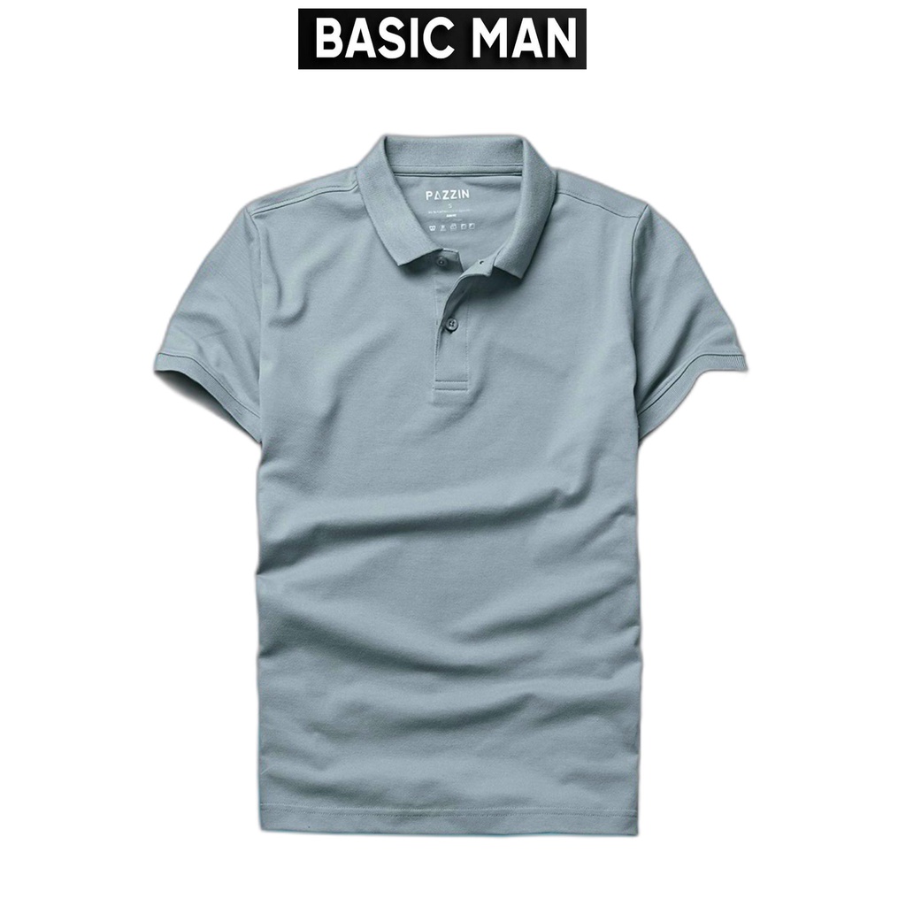 Áo thun polo nam cổ bẻ basic man vải cá sấu cotton trẻ trung 5 màu - plobm 99