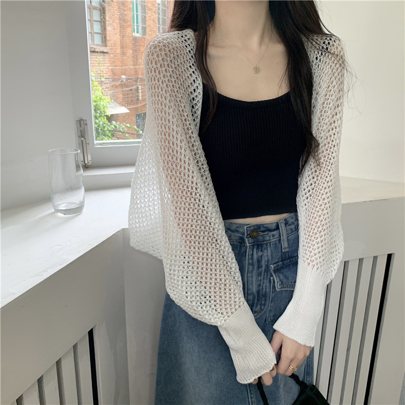 Mttm áo đầu thu áo len nữ áo len dệt kim mẫu mỏng áo choàng dài tay rộng rãi cho nữ áo vest tôn dáng mẫu ngắn mặc trong