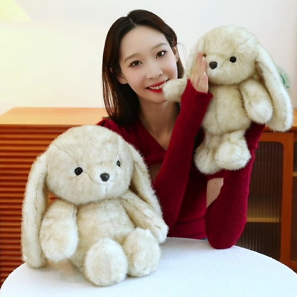 Cute Soft Plush Rabbit Pillow Fluffy Handmade Big Ear Rabbit Plush Toy ...