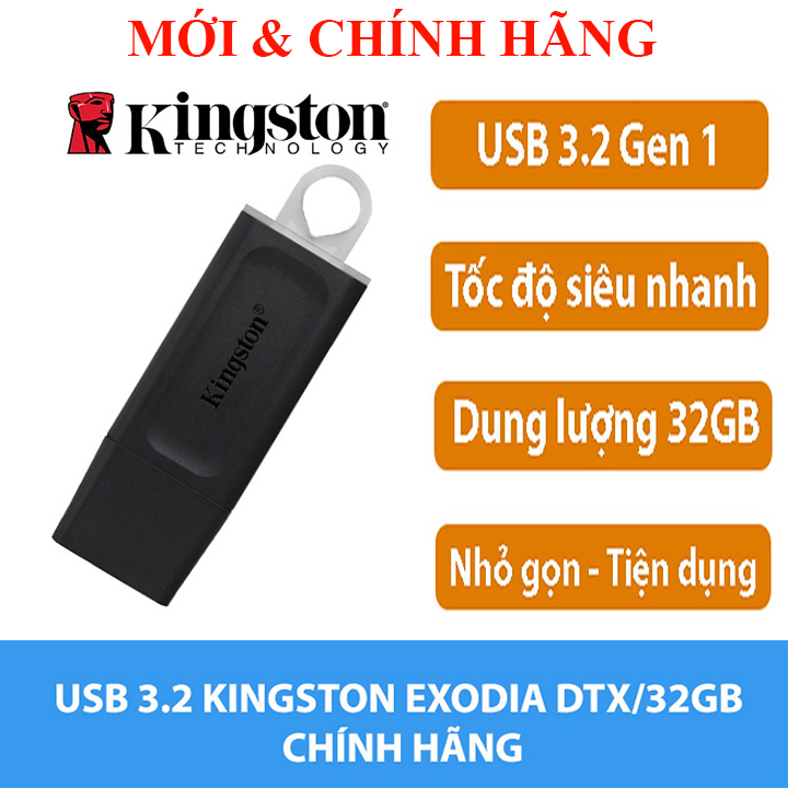 Usb 3.2 gen 1 kingston datatraveler exodia 64gb 32gb , dt100g3 32gb