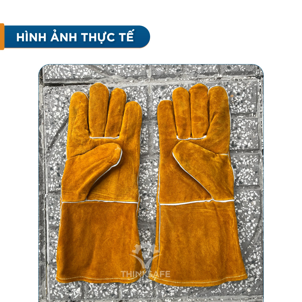 Găng tay chịu nhiệt Everest EW14 dùng cho thợ hàn, chống cháy tia lửa, dùng hàn que, cơ khí đa năng Bao tay - Thinksafe