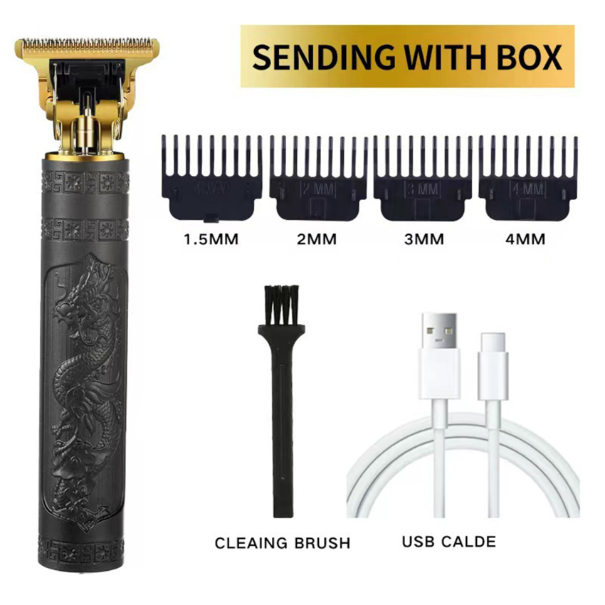 🔥Ready Stock🔥Hair Clipper USB Rechargeable Barber Electric Hair Trimmer Baldheaded Beard Hair Cutting Machine Buddha Trimmer For Men
