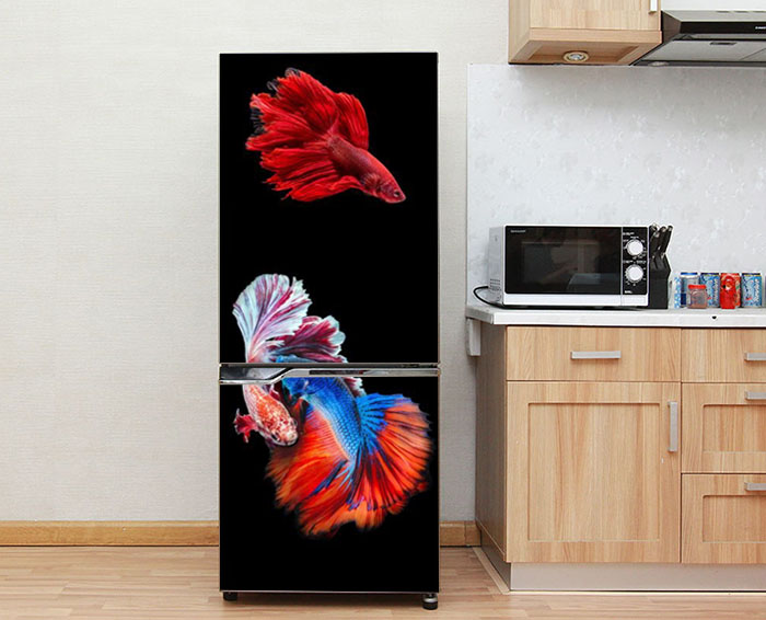 [HCM]Decal dán trang trí tủ lạnh Cao Cấp - Mẫu cá đẹp