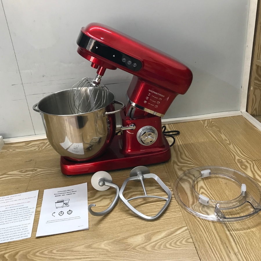 Máy trộn bột GOURMETmaxx 12L 2200W GMSM-12L - trộn 2.5 kg bột có hẹn giờ chạy siêu êm (red) Máy Trộn Bột Cho Kinh Doanh Bánh Kem - Lazada | Lazada.vn