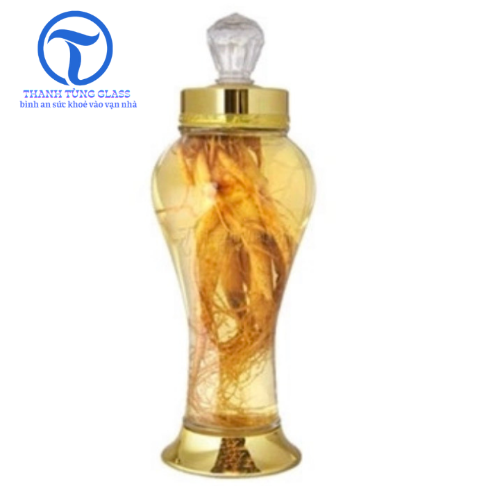 BÌNH NGÂM RƯƠU SÂM THỦY TINH 2 LÍT ( SÂM PHÚ HÒA )