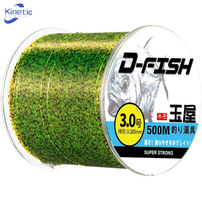 Kinetic Energy 500m Speckle Spoted Fishing Line Color Changing Super Strong Monofilament Fishing Line Outdoor Fishing Accessories