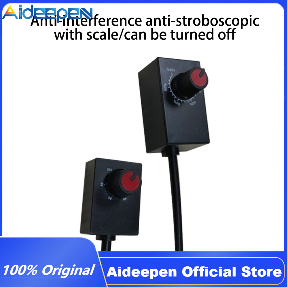 Aideepen DC 0/1-10V LED Dimmer Knob Controller Rotary Mini Switch PWM Dimming for Dimmable Interior Lighting Spotlight LED Driver