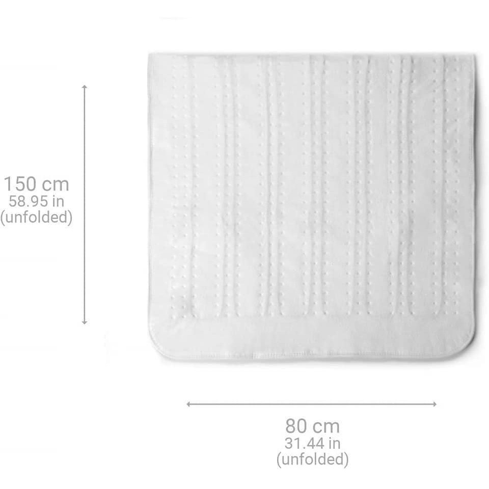 Đệm Sưởi Điện MEDISANA HU674 / HU676, KT 150cm x 80 cm, 3 Mức Nhiệt, Làm Ấm Nhanh, Giặt Được, Công Suất 60W, Electric Heating Blanket, Nhập Đức, BH 12 Tháng