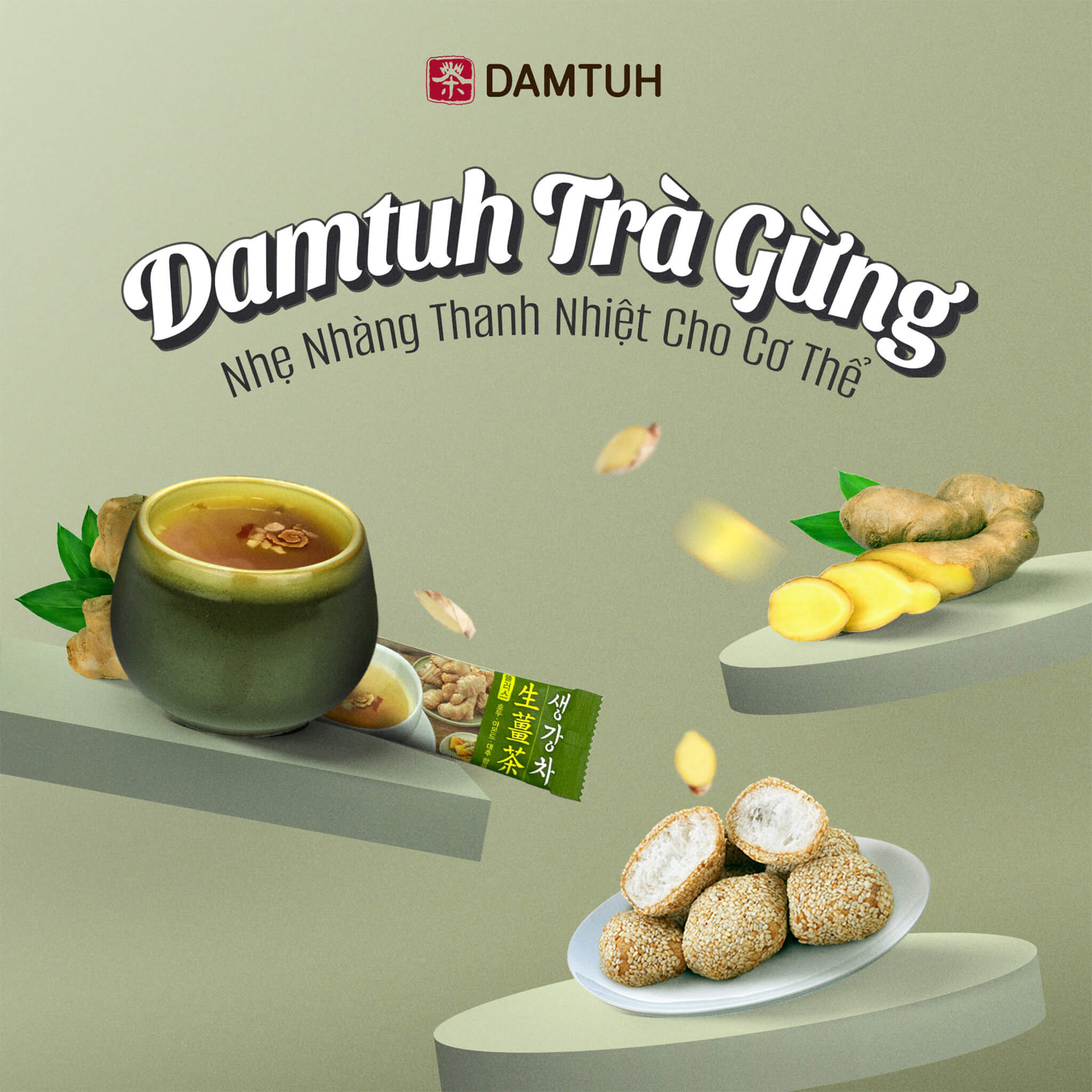 Trà gừng Damtuh Hàn Quốc 225g (15 gói)