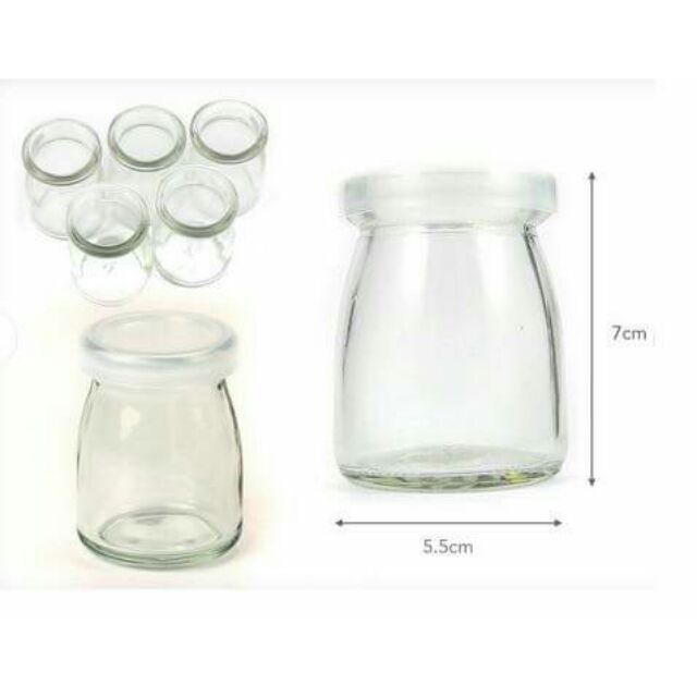 Hũ sữa chua thủy tinh 100ml combo 12 chiếc