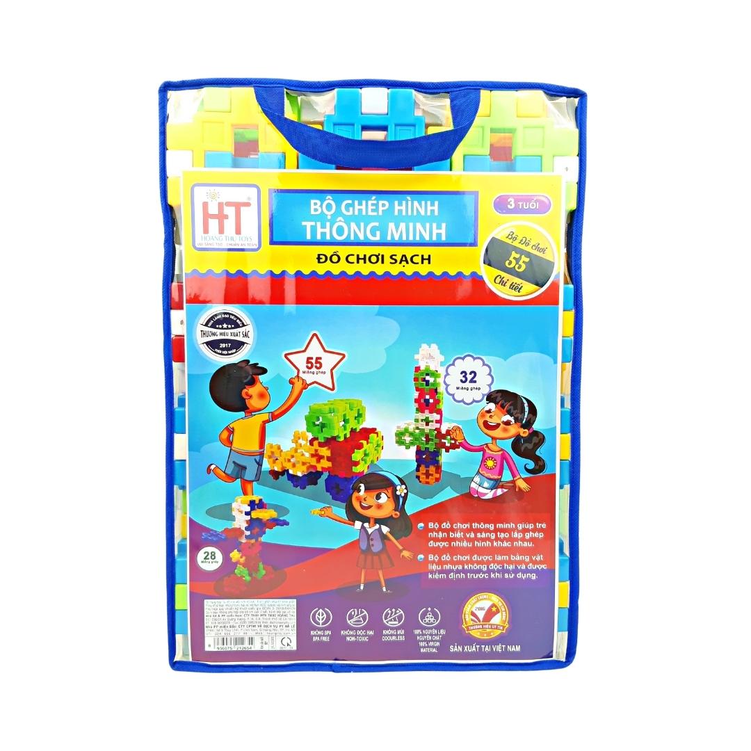 Đồ chơi xếp hình khối 55M mầm non HT7697