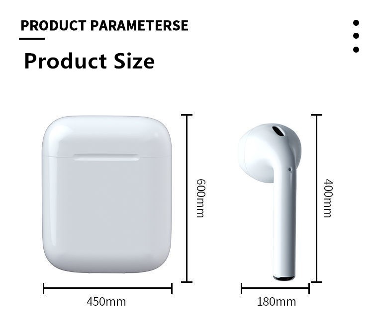 Tai nghe bluetooth nhét tai không dây TWS inpods i12 kèm vỏ bảo vệ Áp dụng cho ios và