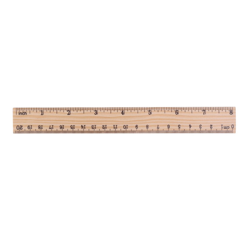 15/20cm Simple Single-Sided Double-Scale Wooden Ruler Student Exam Drawing Measuring Ruler Stationery School Office Supplies