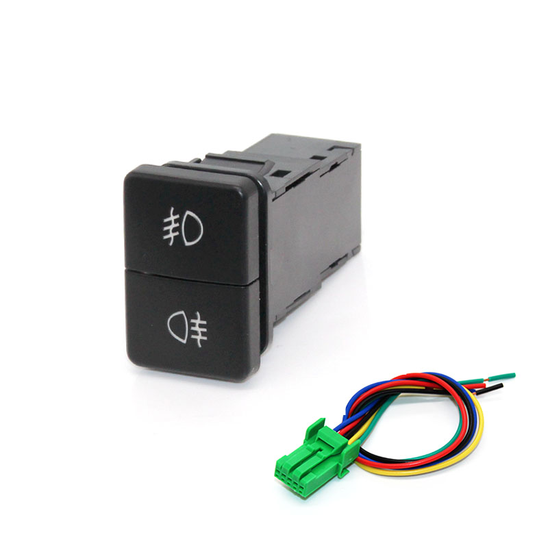 1pc Car Dual Key Switch Dual Switch Fog Lights Radar Power LED Headlight Switch Button for Mitsubishi Outlander L200 ASX 2020