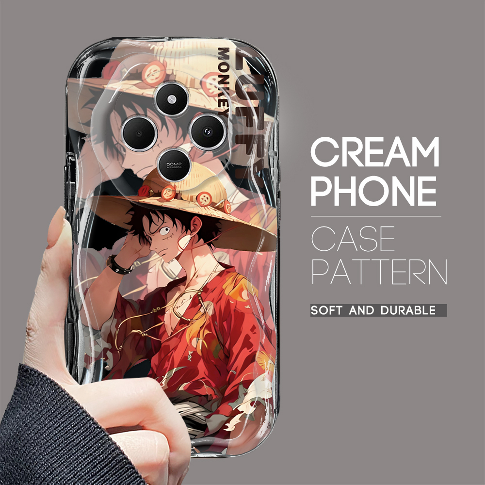 YYDS for Redmi 14C Back Cover Anime Cool Luffy Case Soft Texture Wavy Edge Silicone Mobile Cover
