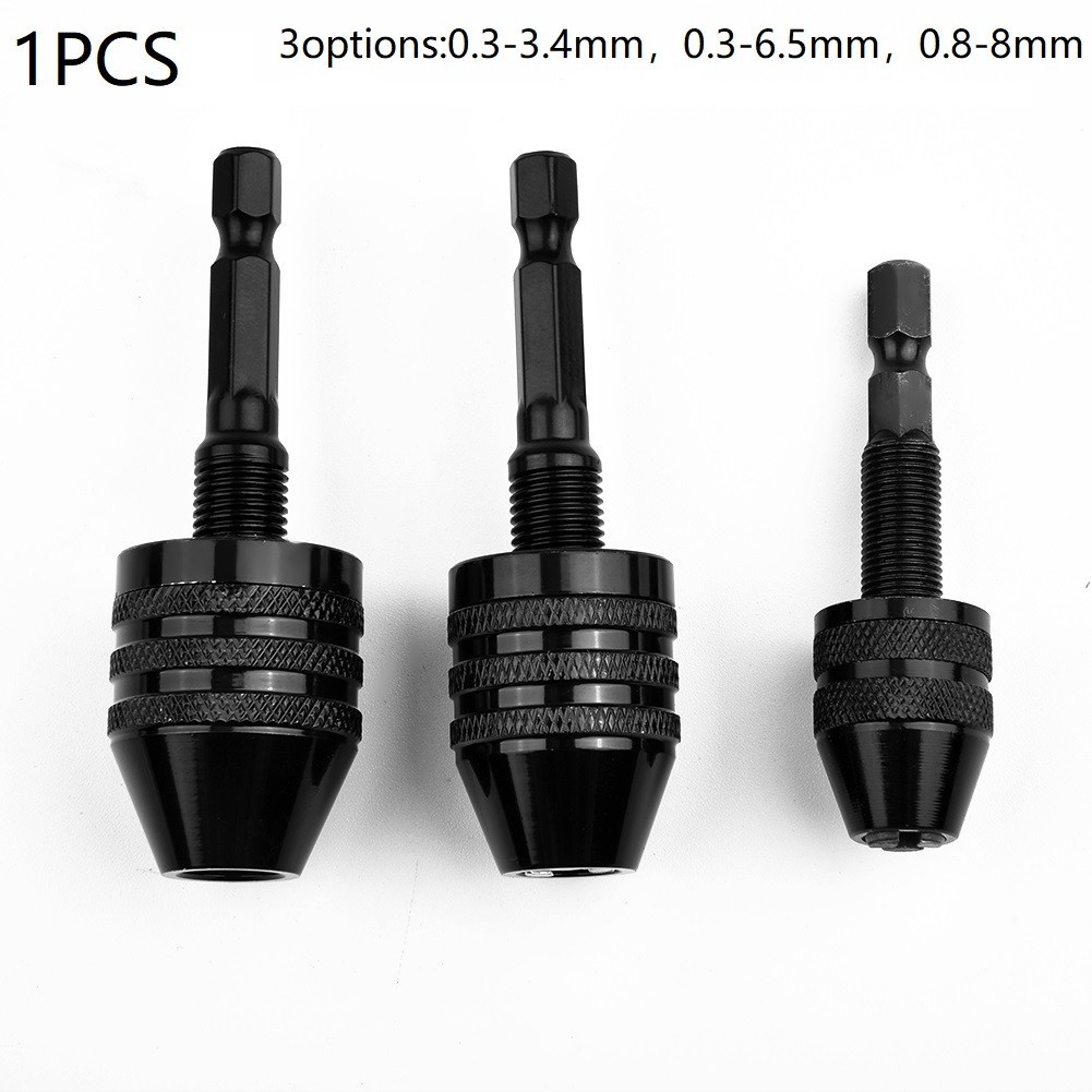 (1/4) Keyless Chuck Conversion Hex Shank-Adapter Drill Bit Quick-Change-Driver