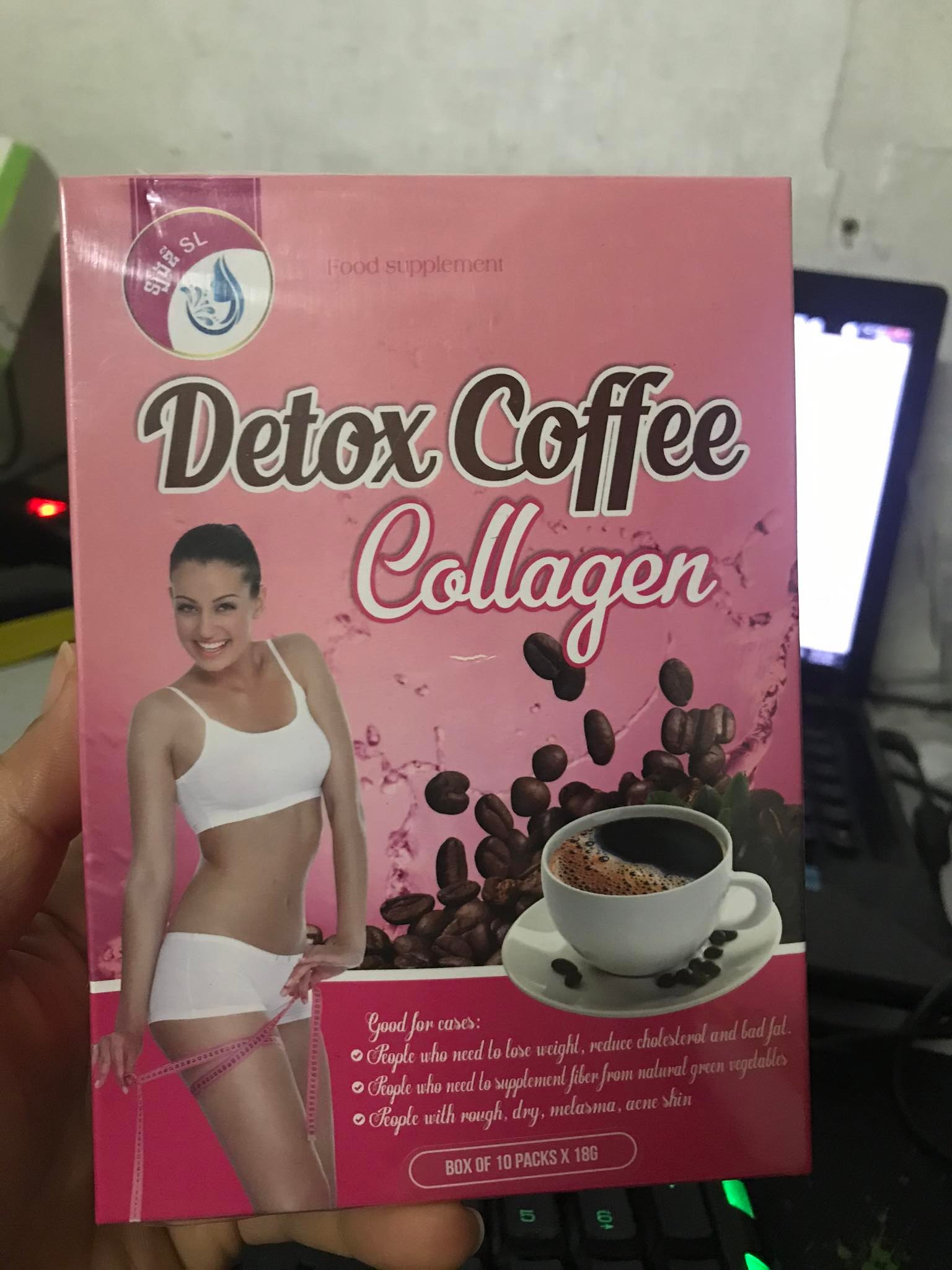 Detox Coffee Collagen - Đánh Bay Mỡ Thừa (Hộp 10gói)