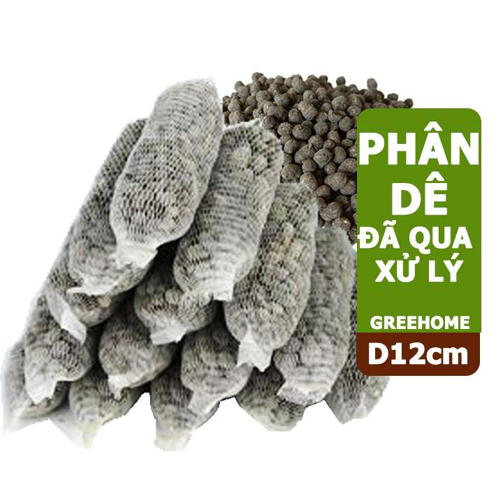 Phân dê đã qua xử lý, túi lưới dài 10cm, không mùi, kích rễ, kích hoa phong Lan, hoa hồng