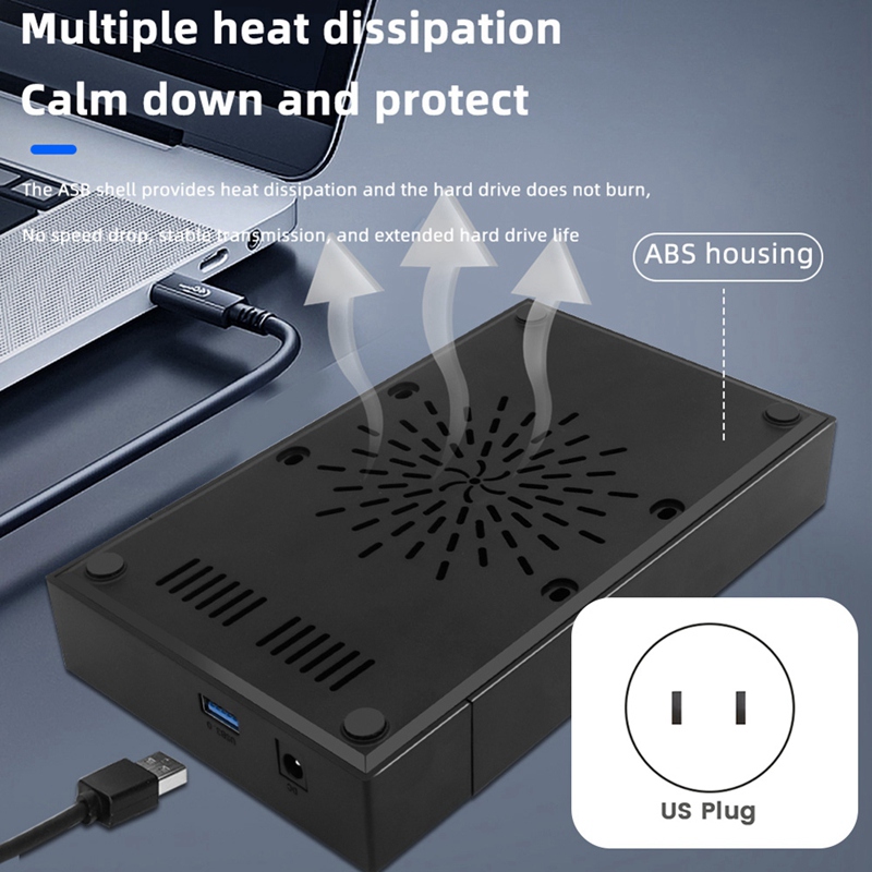 3.5 Inch HDD Enclosure USB 3.0 to SATA Hard Drive Case SSD Enclosure External Solid State Hard Drive Disk Box