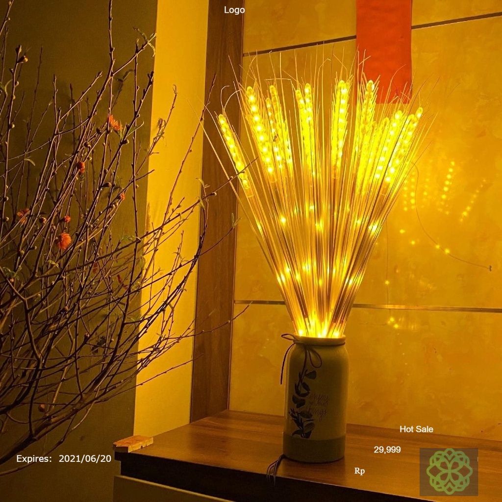 Đèn led bông lúa 15 bông - bó 15 bông đèn led thờ bông lúa