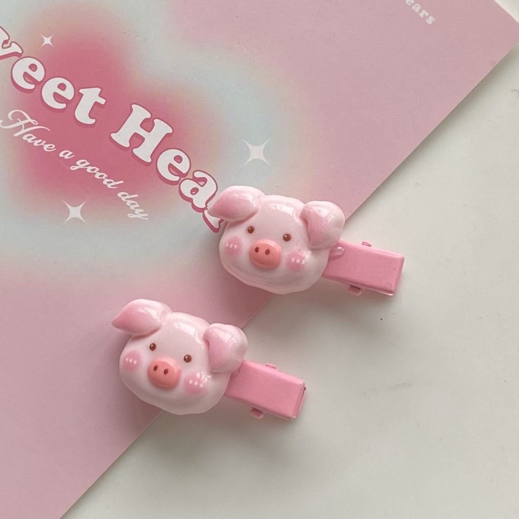 Kẹp Tóc Hình Chú Heo Hồng Dễ Thương