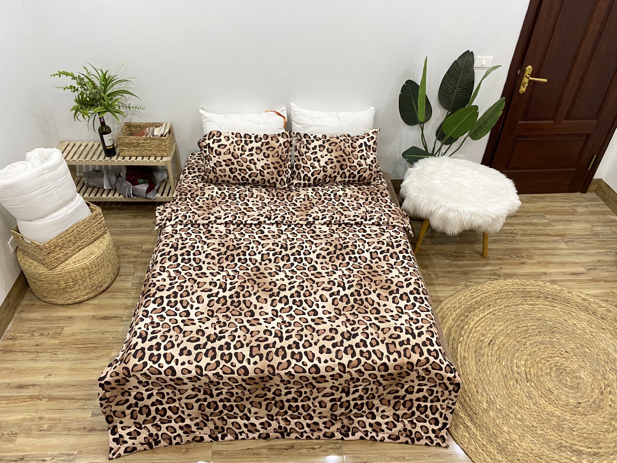 Bộ chăn ga gối combo 5 món cotton poly nhiều mẫu lựa chọn , chất liệu bền đẹp nhiều kích thước ca bedding - decor