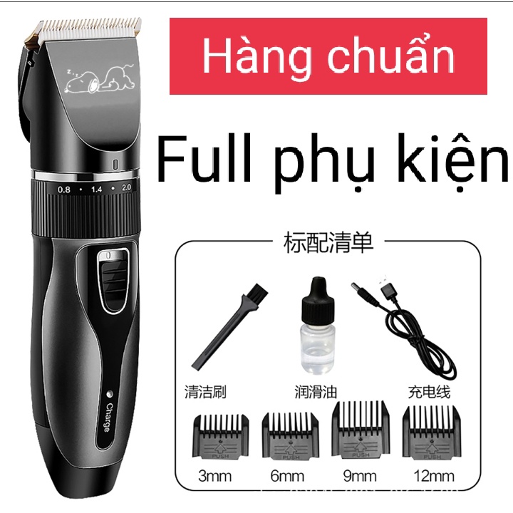 *HCM* Tông đơ cắt lông cho chó mèo -Full box phụ kiện, tông đơ tỉa lông thú cưng sạc điện tiết kiệm và tiện dụng