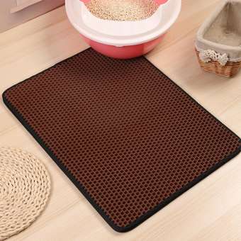 Double Layer Hollow-out Leakage Proof Pet Litter Mat for Cats Cleaning