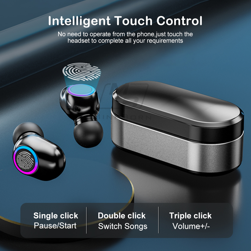 Earphone TWS Mini, Earbud Nirkabel 