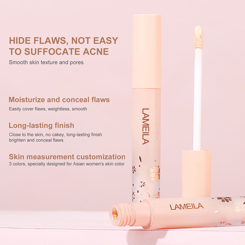 Dorisna Face Makeup Concealer Liquid Oil Control Moisturizing Matte Breathable Concealer Long Lasting Smooth Full Coverage Sweatproof And Waterproof 3 Colors