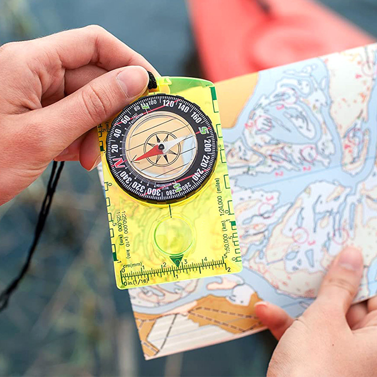 La Bàn Định Hướng không thấm nước la bàn không thấm nước xách tay orienteering Bộ com-pa cho chính xác Navigation 2 cái Kích thước nhỏ gọn độ nhạy cao dễ dàng để đọc cho các hoạt động ngoài trời