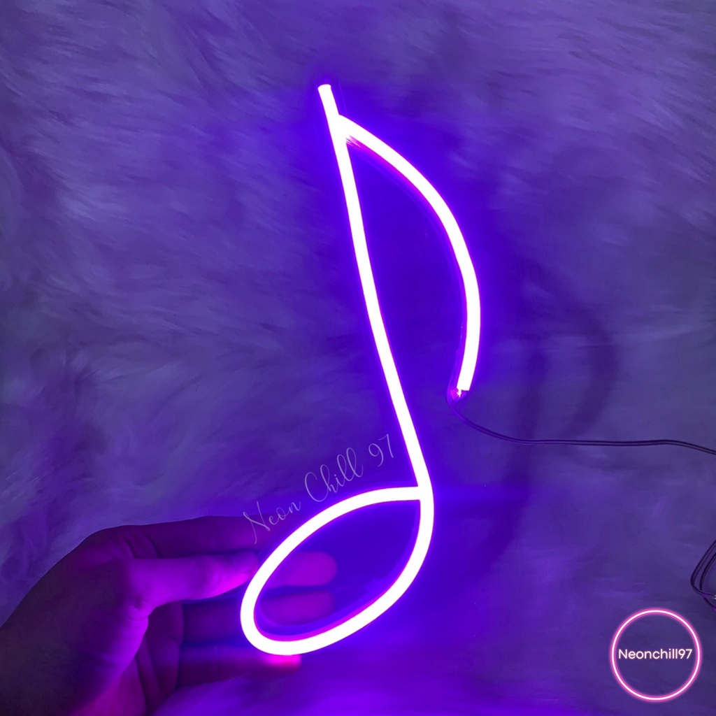 Đèn neon nốt nhac, Neonchill97,27 x 15 cm, Đèn neon trang trí
