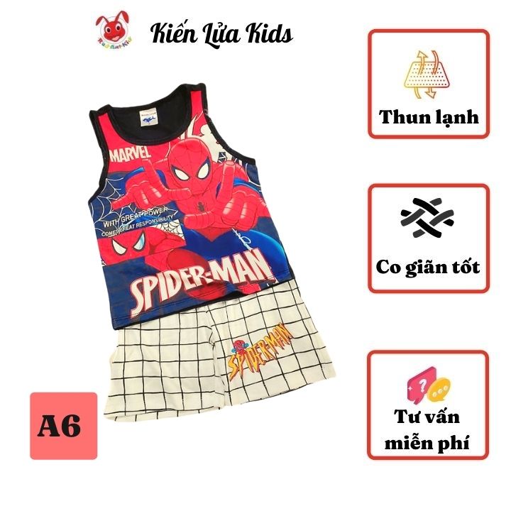 Bộ đồ siêu nhân nhện từ 9-42kg - chất thun cotton - Kiến Lửa