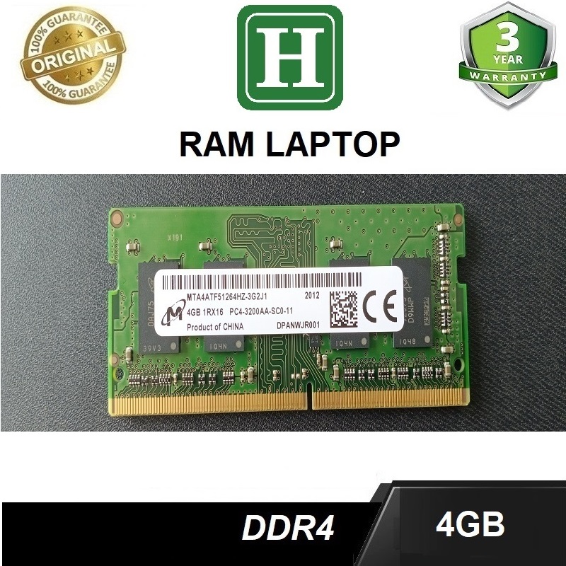 [HCM]Ram Laptop DDR4 4GB Bus 3200 tháo máy Bảo Hành 3 Năm